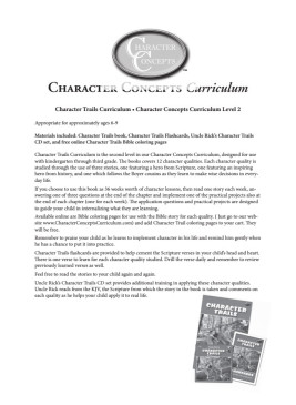 Instructions for use - Level 2- Character Trails Curriculum - ID 149