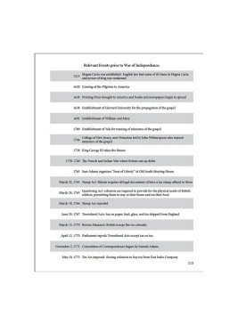 America's Struggle to Become a Nation -Teacher's Guide- Timeline of the Revolution