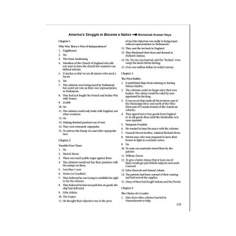 America's Struggle to Become a Nation -Teacher's Guide- Timeline of the Revolution