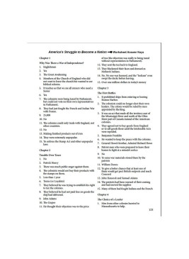 America's Struggle to Become a Nation -Teacher's Guide- Timeline of the Revolution