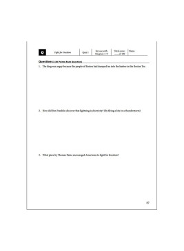 The Fight for Freedom Teacher's Guide- Biographies of the Revolution