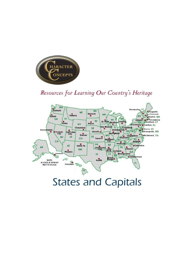 States and Capitals Chart [Downloadable]