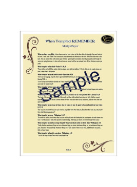 When Tempted- A List of Scriptures to Hide in Your Heart