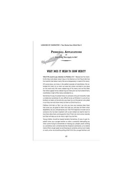 Legacies of Character: True Stories from World War 2